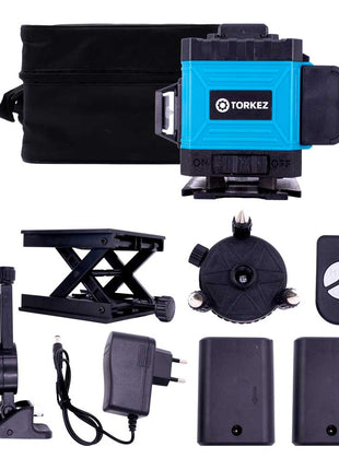 Nível Laser 12 Linhas Profissional com 2 Baterias 3000mAh - Torkez