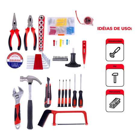Kit Jogo de ferramentas completo com maleta 183 peças - Torkez