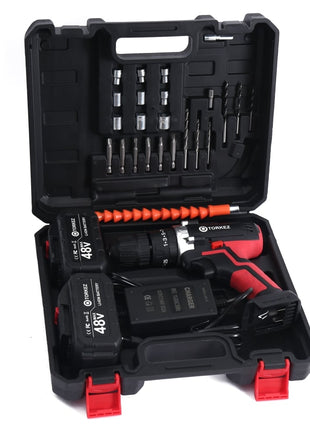Parafusadeira sem fio 48V com 2 baterias - Torkez - 48V - BIVOLT
