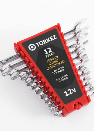 Kit de chaves combinadas 12 peças - Torkez - UNICA