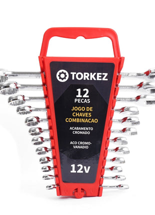 Kit de chaves combinadas 12 peças - Torkez - UNICA